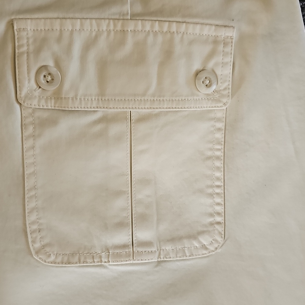 NWT Women's BP. Cotton Utility Shorts Pockets Zip/Button Closure Size 16 Ivory - Picture 13 of 13